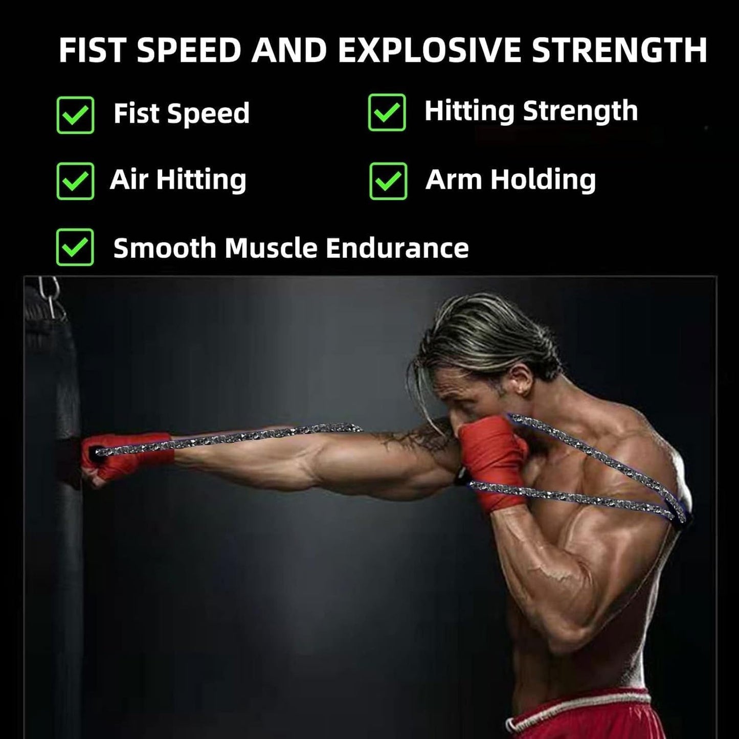 Ycendelion Boxing Training Equipment, Resistance Bands for Shadow Boxing, Punching Accessories for Home Gym Training - Men and Women