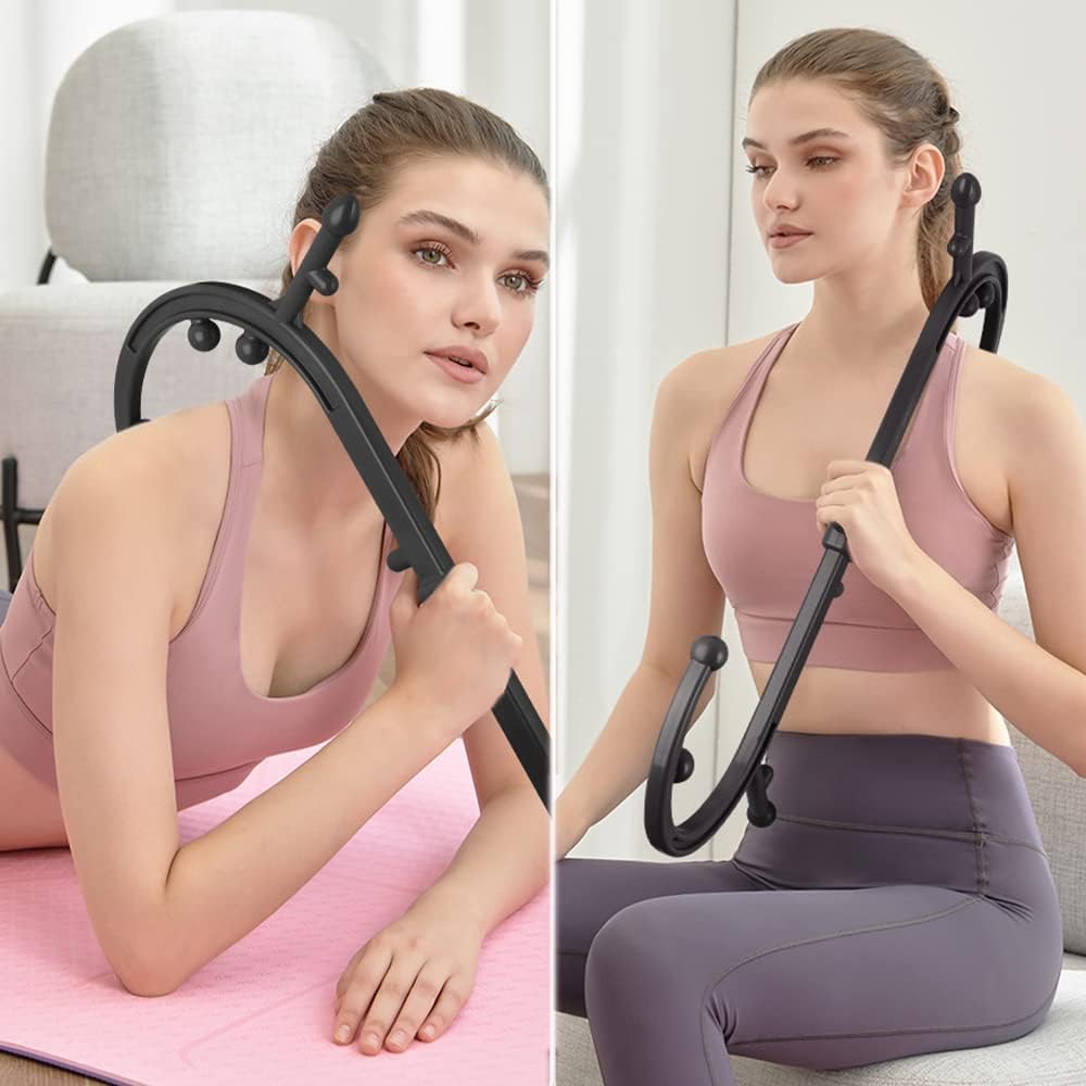 Trigger Point Massager Tool-GOHIKING Neck and Back Massager Handheld, Manual Self Massage Tool, Lower Back Massager, Shoulder Massager, Myofascial Release Tool - Deep Muscle Massage
