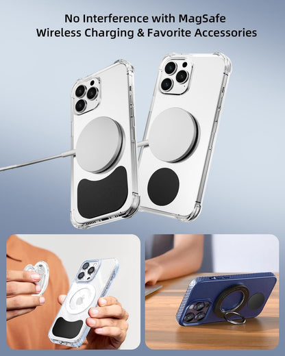 Metal Plate for Phone Magnet, Universal Steel Plate with 3M Adhesive Backing for Car Magnetic Mount Cell Phone Holder, Replacement Mounting Disc Stick On Case Back 4 Pack Black Rectangle & Round