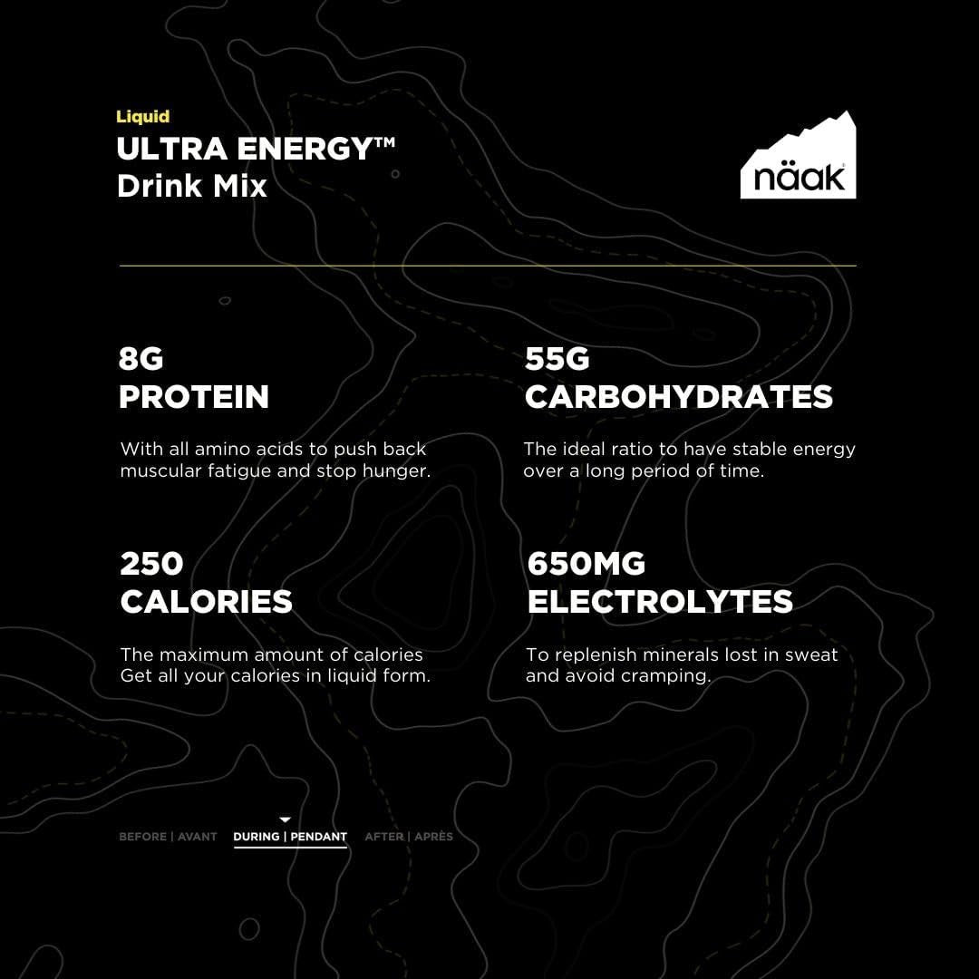 NÄAK Drink Mixes Ultra Energy™, 10 servings, 720g | Sport hydration Mix, electrolytes, BCAAs developed for athletes and performance | Vegan, Plant-Based Protein, Non GMO, gluten free (Watermelon)