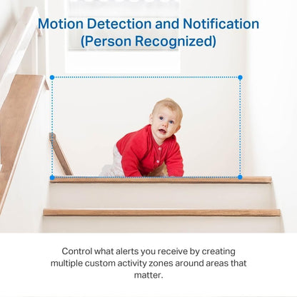TP-Link Tapo Pan/Tilt AI Smart Home Security Wi-Fi Camera, Baby Monitor, 2K 3MP, Motion & Person Detection, Notification, Night Vision, SD Card Slot, Voice Control, No Hub Required (Tapo C211)