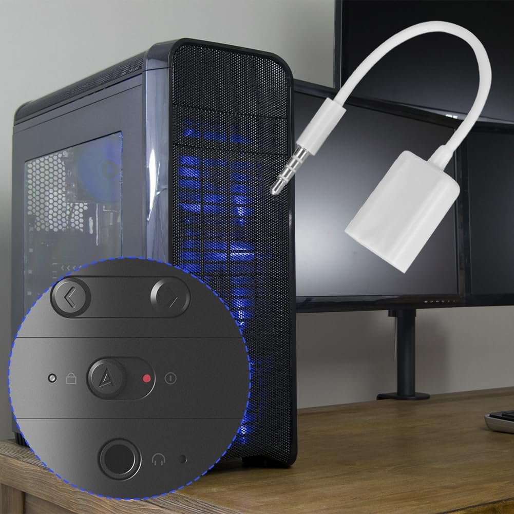 USB Female to 3.5mm Jack Audio Adapter, USB to Aux Audio Adapter 3.5mm Male Aux Plug Jack to USB 2.0 Converter Cable Cord Converter Cable for Playing Music with U Disk in Your Car