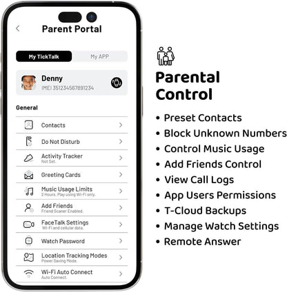 TickTalk5 Cellular Kids Smart Watch with GPS Tracker & Video Calling - Smart Watch for Kids with Parent Apps, SOS & 911 Calling, Real-Time Location Tracking, DND Mode & More - Smart Watch for Kids 3+