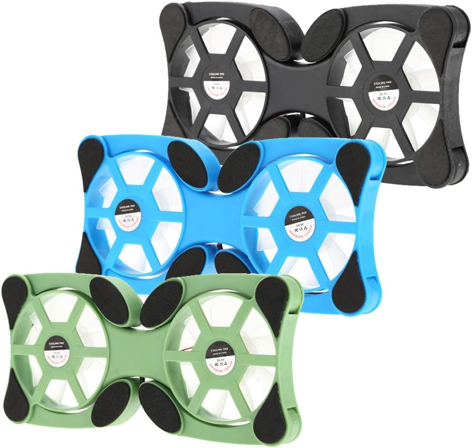 Mini Portable Folding Foldable USB Dual Fan Cooler Cooling Pad for PC Laptop Notebook 7 VCXN