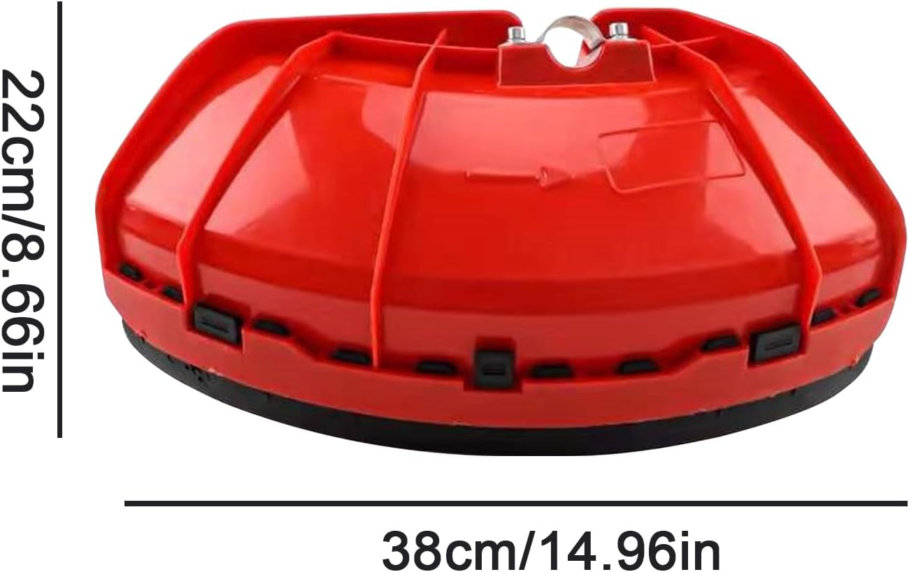 Weeder Protective Cover, Lawn Mower Guard Board Shield, Rugged Construction Safety Tool, Perfect for Trimmers, Lawnmowers, and Irrigation Equipment in Yard Maintenance, 280g Red