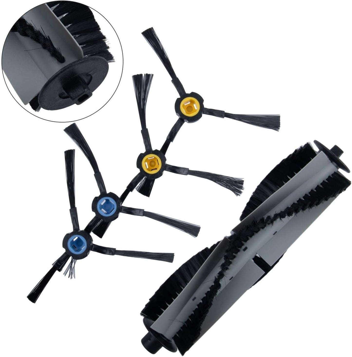 Jonikuper Essential Cleaning Tools - Set di spazzole a rullo di ricambio e spazzole laterali per Silvercrest SSR1 SSRA1, compatibile con modelli di ricambio