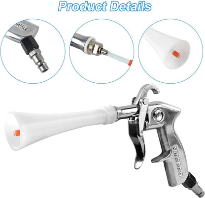 Air Compressor for Car Detailing Detailing Tool, with 5 Hoses, High Pressure Air Gun Dry Cleaning Tool Kit, Air Gun, Car Clean Gun, Cleaning Gun, for Car Dry Cleaning