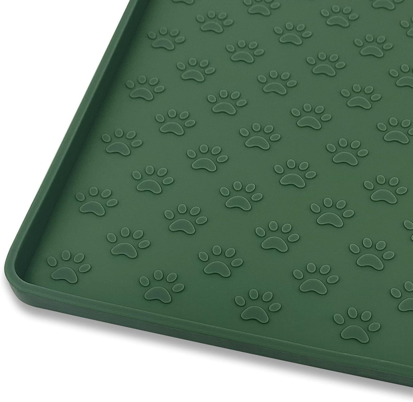 Ptlom Tovaglietta per animali domestici per cani e gatti, in silicone impermeabile, per cibo e acqua, tappetino per cani di taglia piccola, media e grande, impedisce che i residui si rovesciino sul
