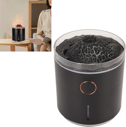 Flame Essential Oil Diffuser, Flame Diffuser Humidifier with Remote Control, Timer Colorful Ambient Night Light Fire Multifunctional Air Diffuser for Bedroom, Office, Home, Yoga