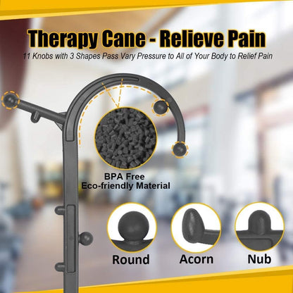 Trigger Point Massager Tool-GOHIKING Neck and Back Massager Handheld, Manual Self Massage Tool, Lower Back Massager, Shoulder Massager, Myofascial Release Tool - Deep Muscle Massage