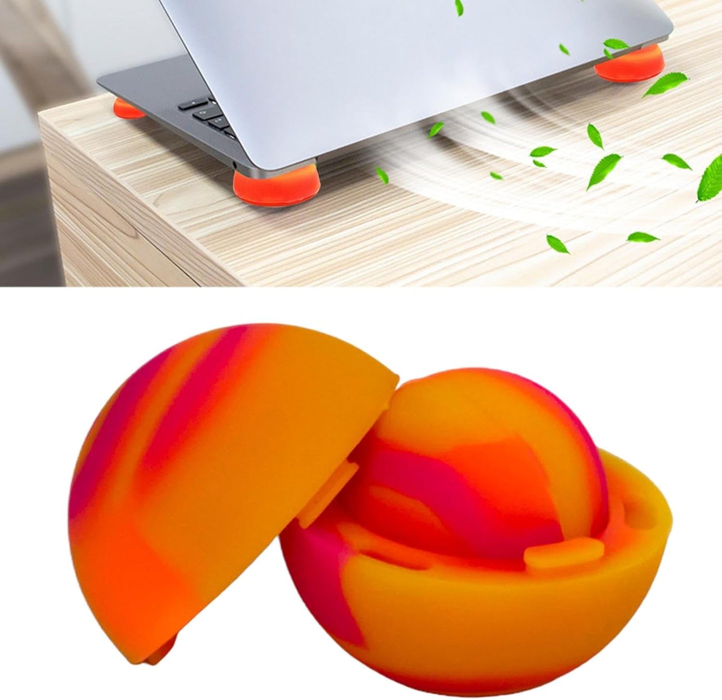 Laptop Cooling Stand,Silicone Small Hemisphere Pad Portable - Multifunctional Cooling Stand Non Slip Stable Hemisphere Riser for Laptops