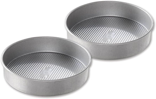 USA Pan Bakeware Round Cake Pan, 9 inch, Nonstick & Quick Release Coating, Made in The USA from Aluminized Steel, Set of 2