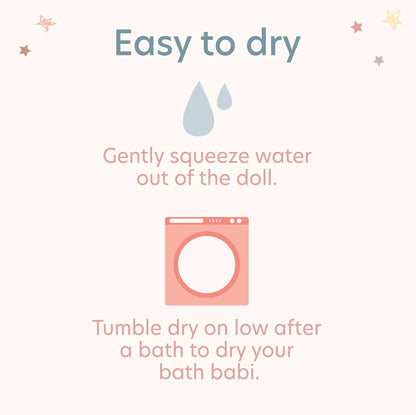 LullaBaby 14-inch Washable Soft Body for Real Water Play Doll - Blond Hair & Tub Accessories - Toddler Toys - Kids Ages 2 Years Old & Up - Plush Baby Bath Doll-Boy, Multicoloured, LBY7277Z