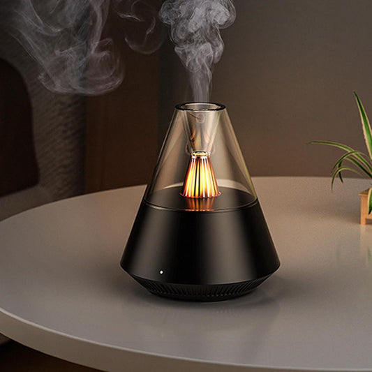 DEALFUN Essential Oils Aroma Diffuser,Portable Humidifier with Cool Mist and Warm Light Effect,Remote Control,150 ml Capacity,for Bedroom, Office, Living Room, Yoga (Black)