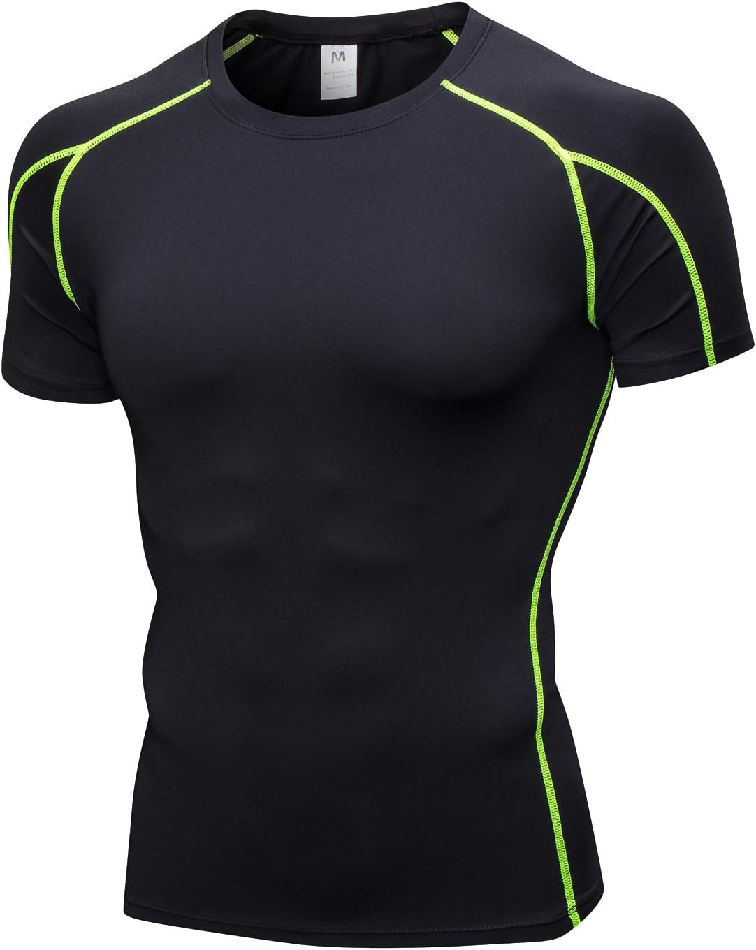 Queerier Mens Compression Baselayer Short Sleeve T Shirts Workout Under Sport Shirt Cool Dry Outdoor Training Tops
