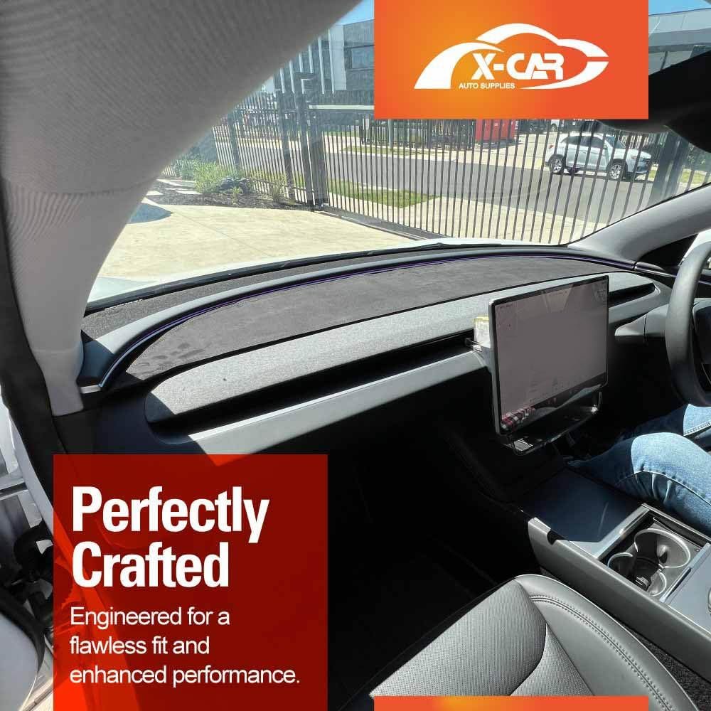 X-CAR Dash Mat for Tesla Model Y Juniper 2025-Onwards Non-Slip Microfiber Pad Cover Interior Accessories