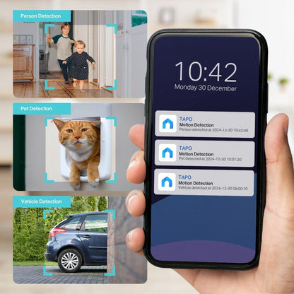 TP-Link Tapo Smart Wire-Free Indoor/Outdoor Security Camera, AI Detection, 10000mAh Battery, 2K QHD, Color Night Vision, 150Â° Super Wide FOV, IP66, Tapo Solar Panel Supported (Tapo C425(4-pack)V1.20)
