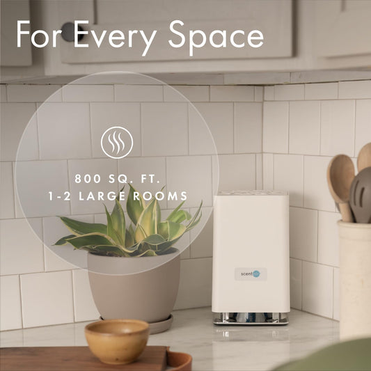 Whisper Home | Diffuser Machine, Scents up to 800 Sq. Ft Room, Compatible with Alexa & Google, WiFi & Bluetooth Enabled, Cartridge Sold Separately, White