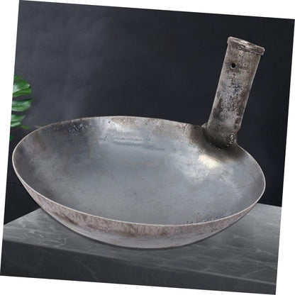 VANZACK Portable Iron Water Ladle Scoop Thick and Durable Watering Scoop for Gardening Farming and Industrial Use Versatile Garden Tool for Reliable Watering and Feeding Tasks