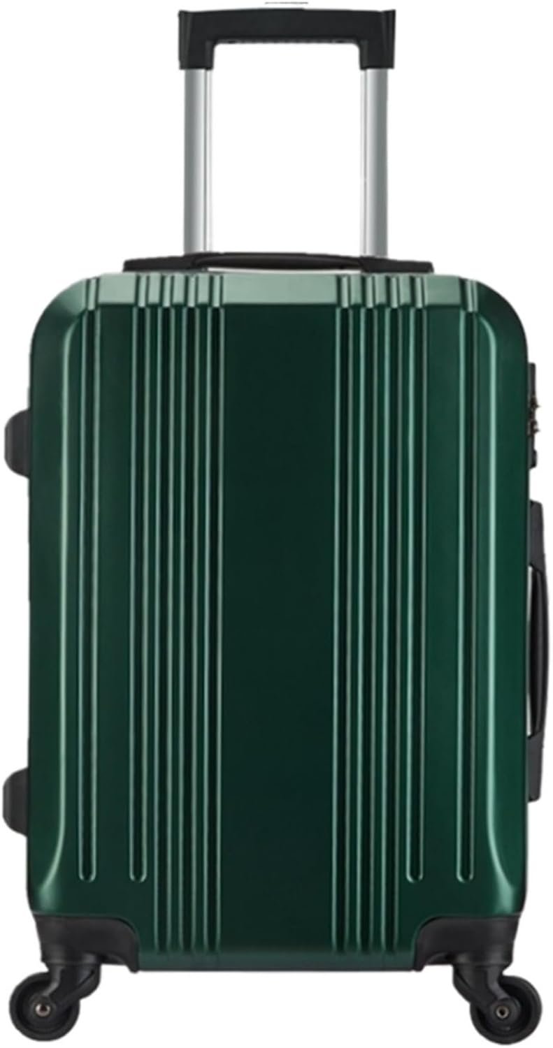 Luggage Hard Shell Light Carry On Luggage Security Suitcase Large Capacity Storage Luggage Trolley Suitcase (Color : Green, Size : 24IN)