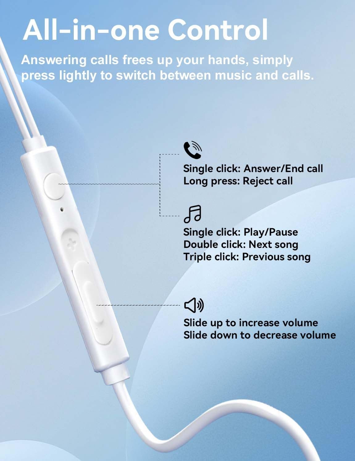 MAS CARNEY USB C Headphones Wired TH8,in Ear Type C Earphones with Mic,USBC Earbuds Compatible with Samsung Galaxy S25 S24 S23 A55 A53,iPhone 15 16 iPad, Xiaomi Redmi,Google Pixel,Huawei Honor,Oppo