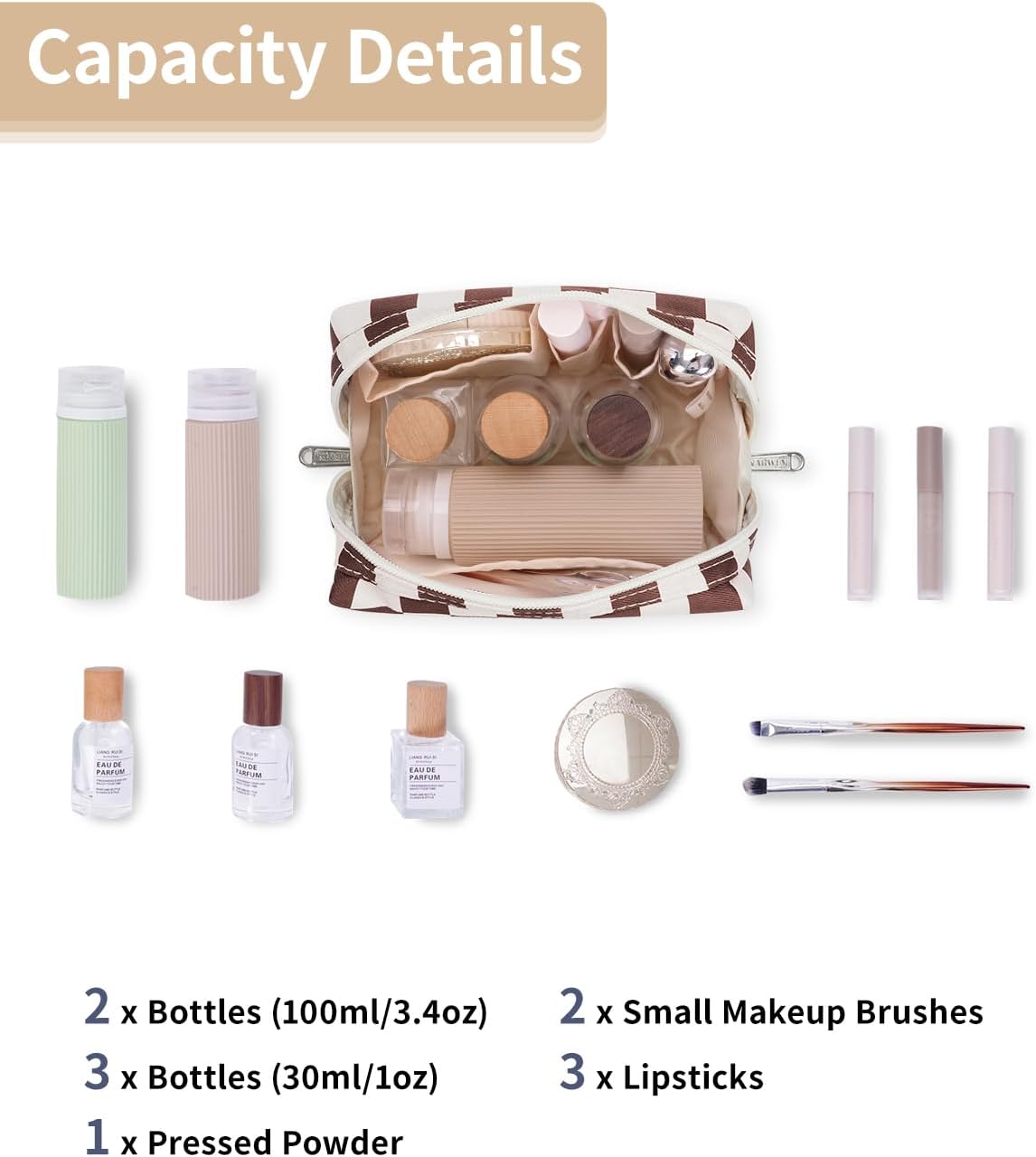 Narwey Beauty Case Large Makeup Bag Toiletry Bag Makeup Bag Makeup Bag Travel Cosmetics Organizer Beauty Woman