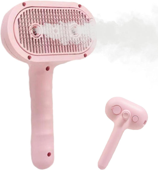 Cats Spray Brush, Multifunctional Dog Massager Brush, 7.48x4.33x2.68 Inches Ergonomic Design & Comfort, Pet Grooming Steamy Comb for a Pleasant Hygiene Experience.