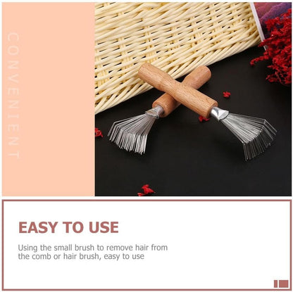 FOMIYES 6 Pcs Hair Brush Cleaners - Portable and Ergonomic Comb Cleaning Tools for Home and Travel, Yellow, 4.52*1.18*1.57 Inch