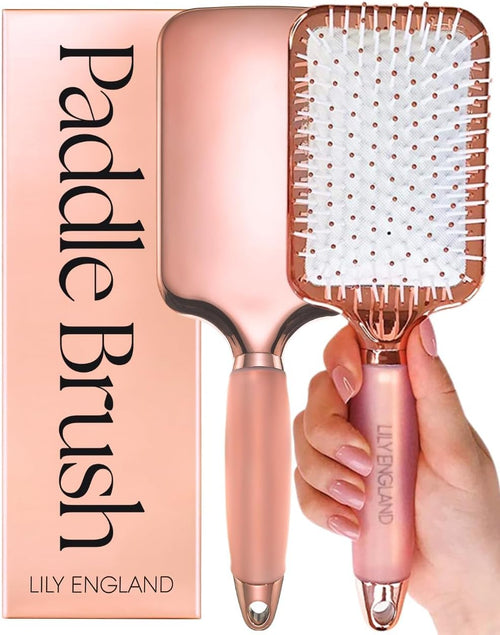 Lily England Paddle Brush Best for Detangling Straightening Hair and Blowdrying Rose Gold Hairbrush