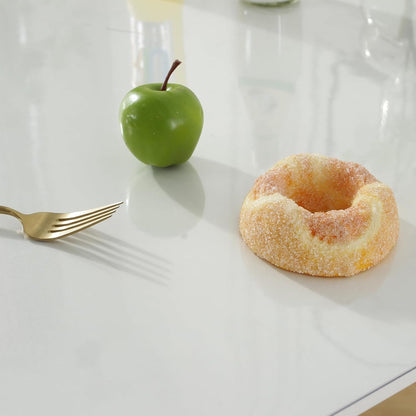 LovePads 1.5mm Thick 42 x 66 Inches Clear Table Cover Protector, Table Protector for Dining Room Table, Clear Plastic Tablecloth Protector, Table Pad for Kitchen Wood Grain