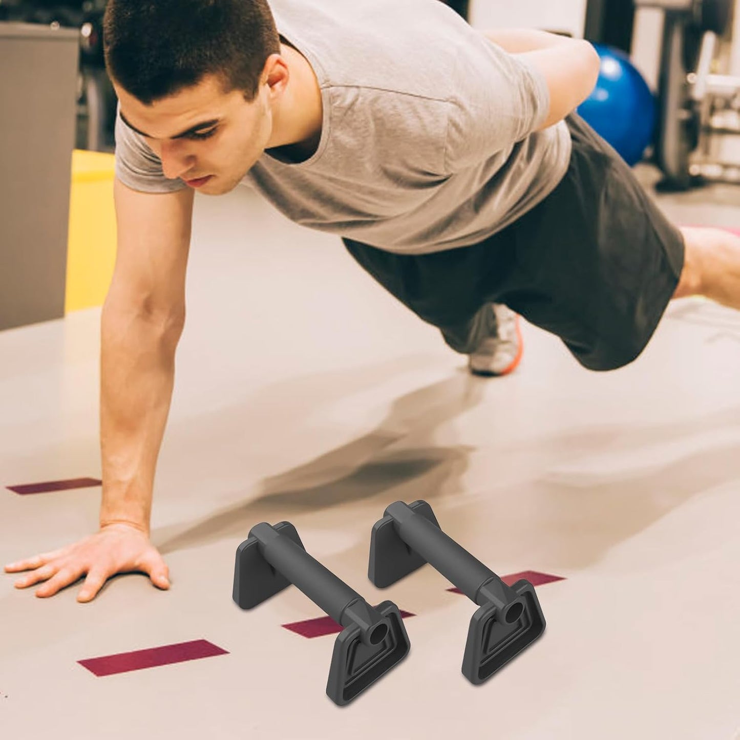 Push Up Equipment, Strength Training Gear, Home Gym Accessory, Ergonomic Handle Design, Non-Slip Base Support, Perfect for Upper Body Workouts, 5.71 Inch