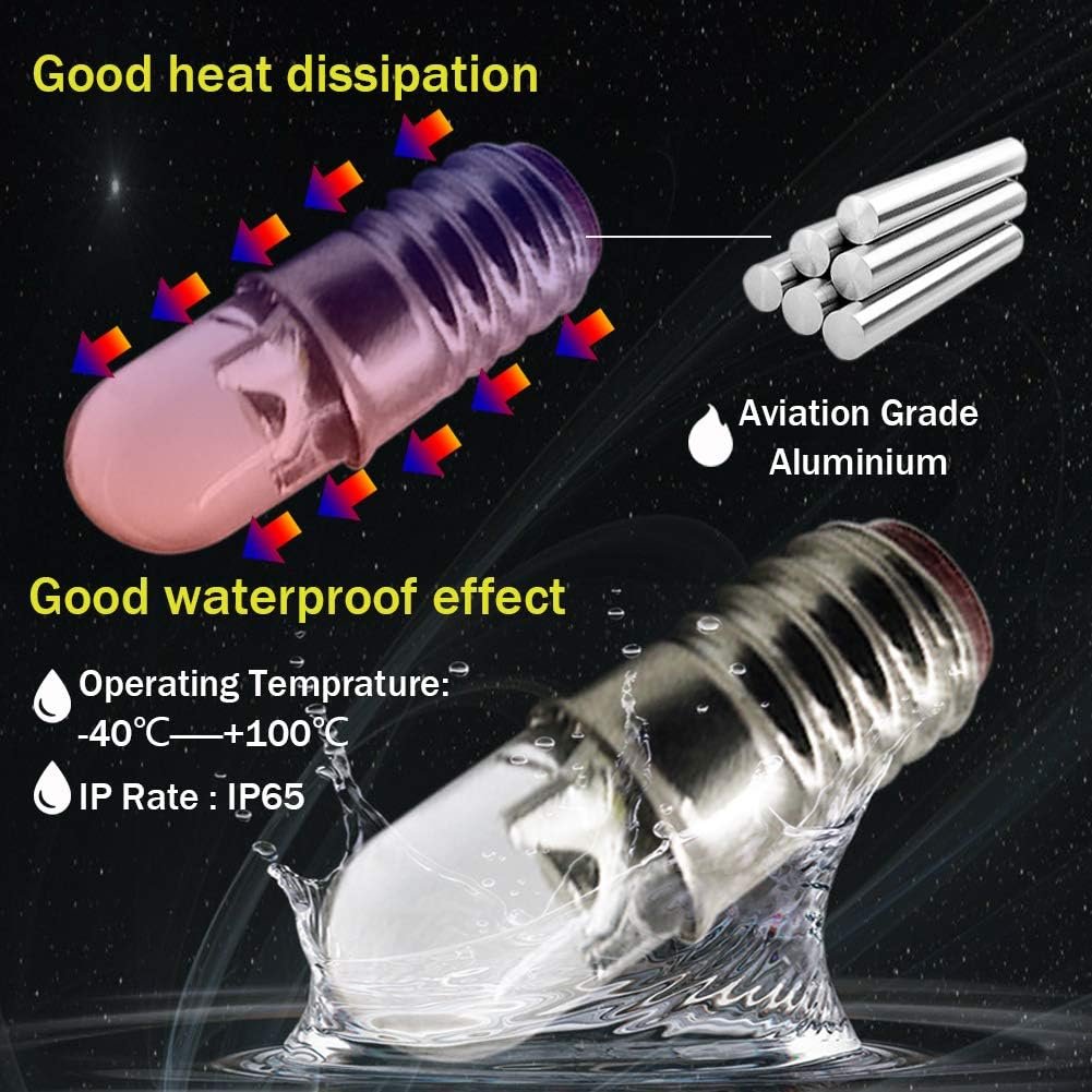 Ruiandsion E5 LED Bulb Warm White 5V 6V E5 E5.5 Screw Base LED Bulb Upgrade for Modle Train Lights(Pack of 4)