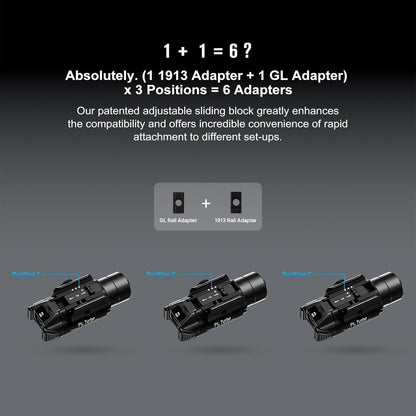 OLIGHT PL Turbo 800 Lumens Rail-Mounted Tactical Light, 515 Meters Long-Range Distance Flashlight with Strobe Function and Rail Locating Keys, Compatible with 1913 Picatinny or GL Rail (Desert Tan)