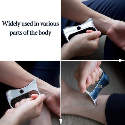 Guasha Massage Tools,Medical Grade Stainless Steel Scraping Tool for Soft Tissue Scraping Massage Tool, Physical Therapy Stuff,Used for Back, Legs, Arms,Neck,Shoulder .(A)