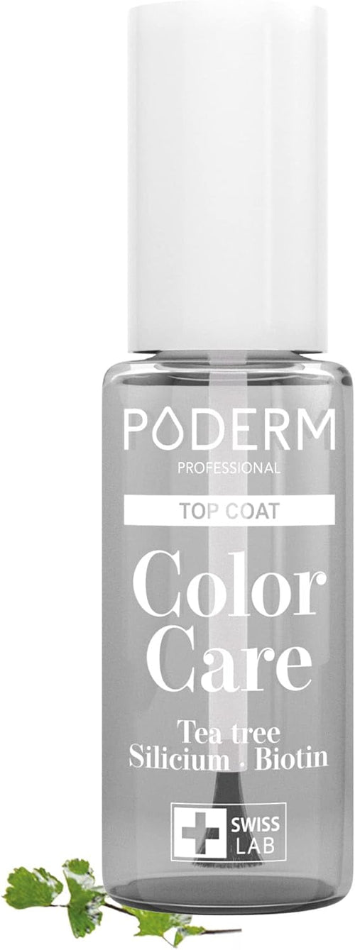 PODERM - NAIL MYCOSIS | TEA TREE Coloured Nail Polish | Prevention and Treatment of Yellow/Damaged Nails by Mycosis | Treatment and Colour | Hands/Feet | Swiss Made