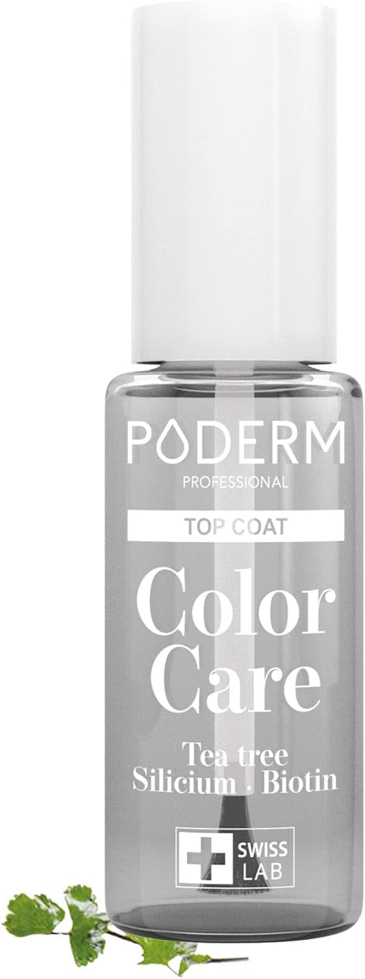 PODERM - NAIL MYCOSIS | TEA TREE Coloured Nail Polish | Prevention and Treatment of Yellow/Damaged Nails by Mycosis | Treatment and Colour | Hands/Feet | Swiss Made