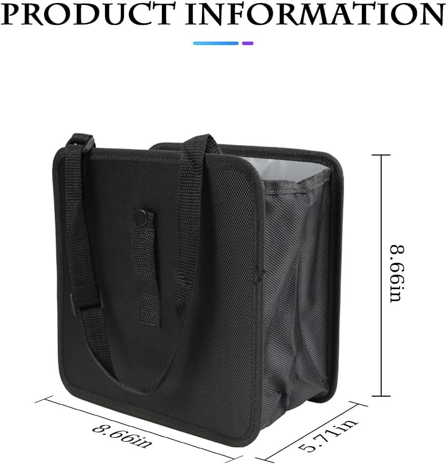 Foldable Trash Can, Hanging Waterproof Leakproof Storage Bag for Car With Large Capacity, Interior Accessories (Small)