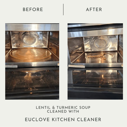 Euclove Natural Kitchen Cleaner 500ml – Plant-Based Formula with Pure Essential Oils – Non-Toxic, Food-Safe Surface Cleaner
