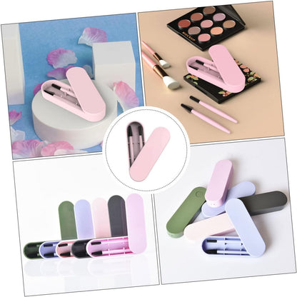DEARMAMY 1Set Spazzole Silicone Per Sopracciglia e Pratici e Riutilizzabili Rosa Accessori Make Up Essenziali Per Look