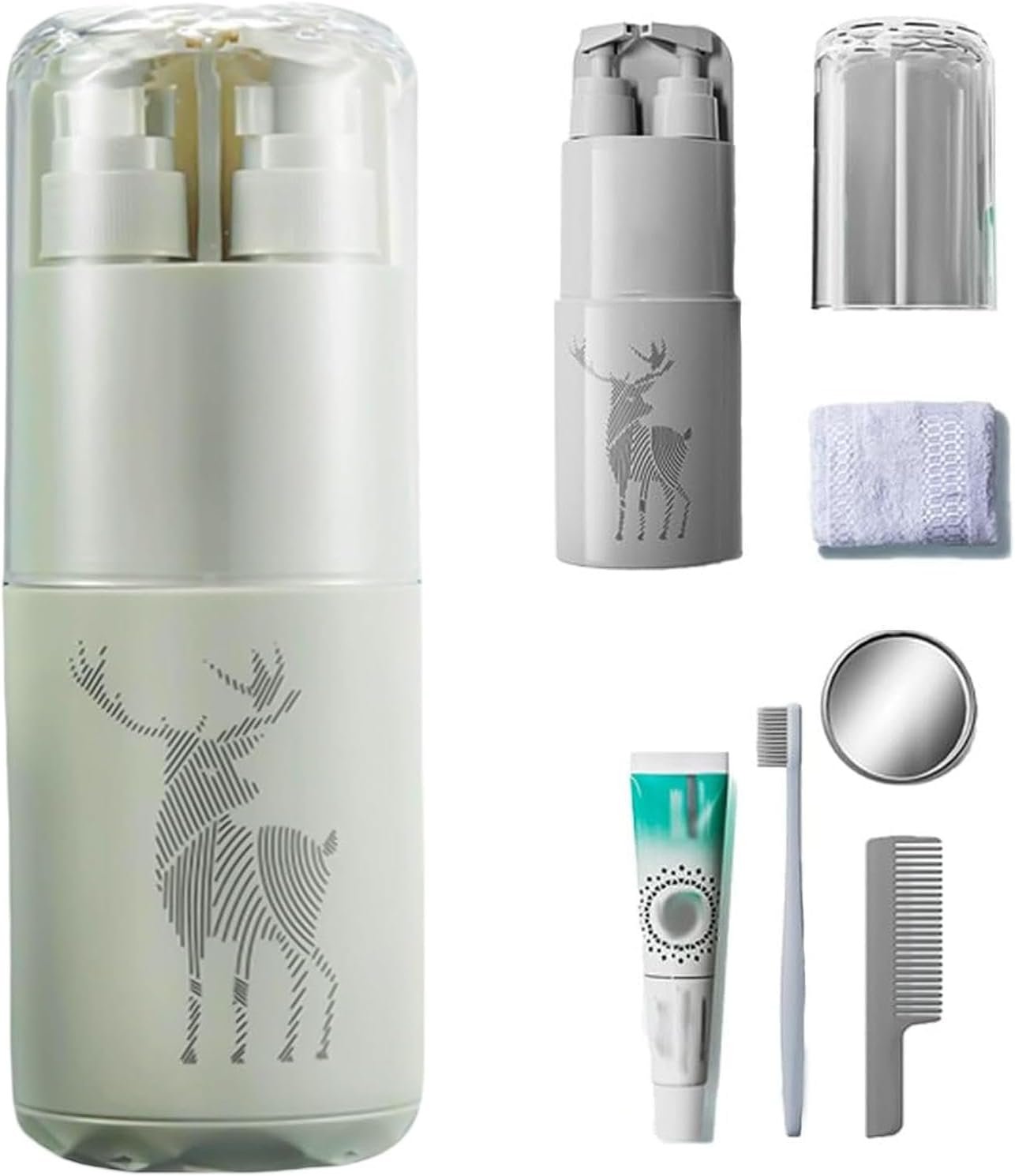 Camping Toiletries Kit, Portable Toiletry Kit, Travel Toiletry Kit, Travel Must-Haves Cup Set, Multi-Functional Travel Toiletry Set, Portable Toiletries Cup Set Home