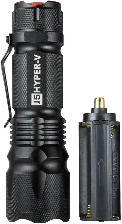 J5 Tactical - Hyper V Ultra Bright Tactical Flashlight Bright - Black