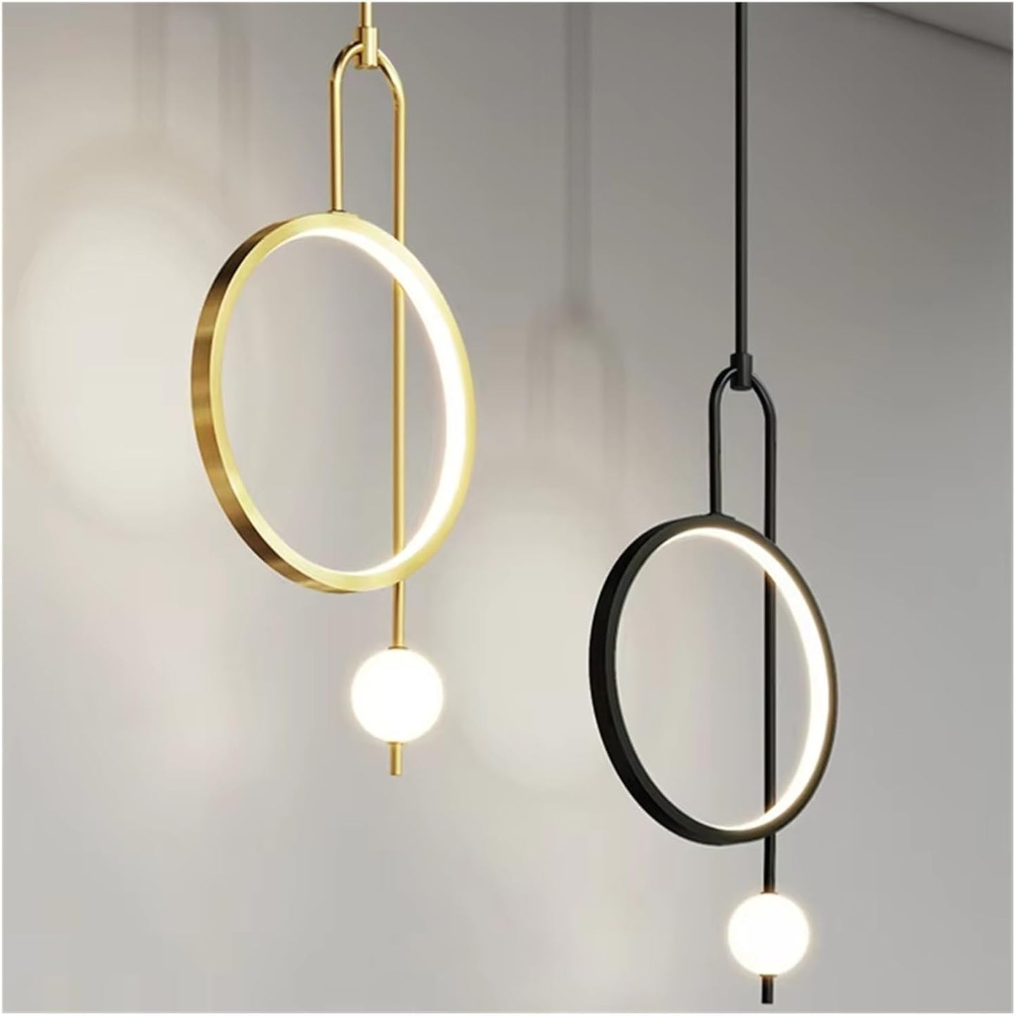 Generico LED Ring Pendant Light For Bedroom Bedside Warm Light Living Room Entrance Ceiling Hanging Lamp Decoration Lighting Bathroom Modern Lights