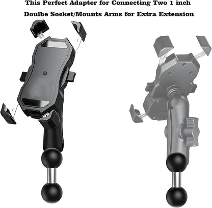 Double 1-Inch Ball Adapter Adapter for Ram Mounts/BRCOVAN/iMESTOU Mounts（R11-1pc