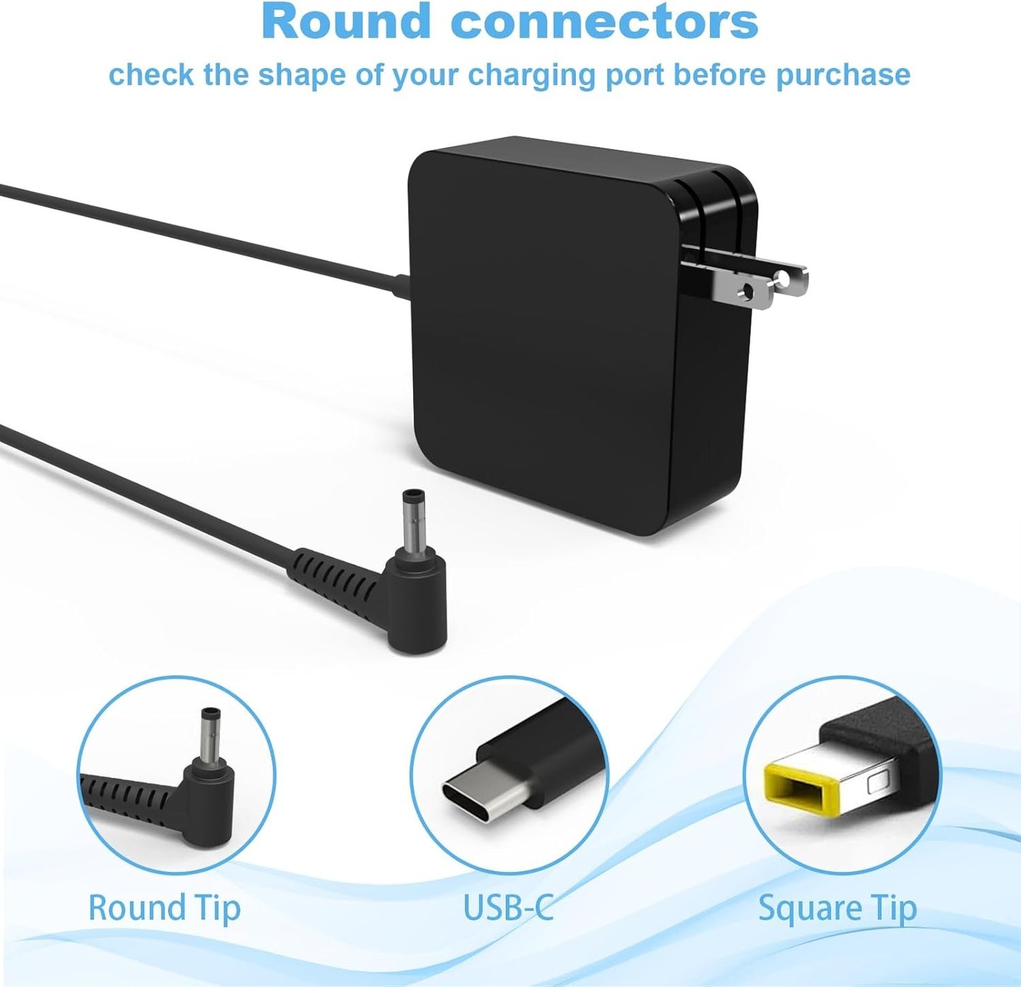 Ideapad Charger for 65W 45W Lenovo Laptop Charger- Compatible with Lenovo Ideapad 3 5 320 330 330S S145 510 510S 110 110S Flex 3 5 Yoga 710 510 Light-Weight Adapter Power Supply