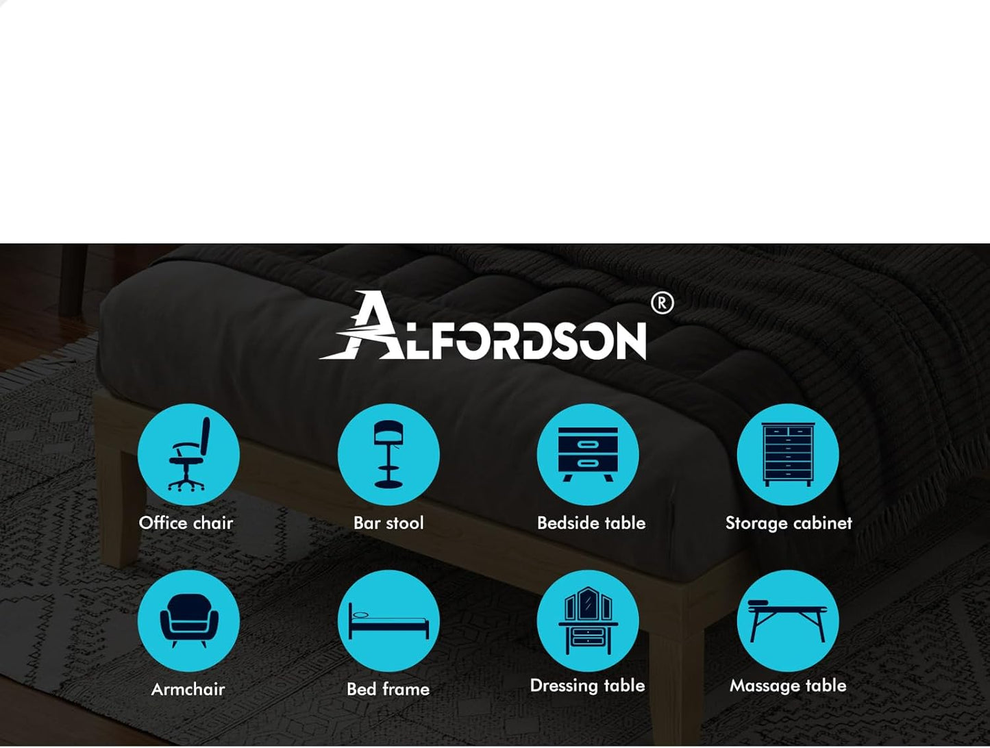 ALFORDSON Bed Frame King Single Wooden Bed Base with Solid Wood Pine Timber Slats, Mattress Base Platform Support, Oak Bed Foundation with Storage Space, Pramod Series Home Bedroom Furniture