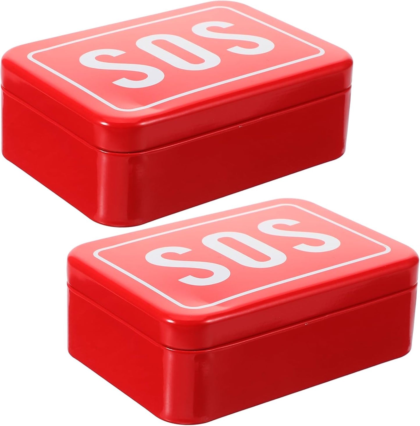 NULYLU 2pcs Box Survival Box Survival Gear Camping Camping Kit Outdoor Tool Kit Gear Storage Outdoor Organizer Tool Case Home Storage Cases Metal Small Container