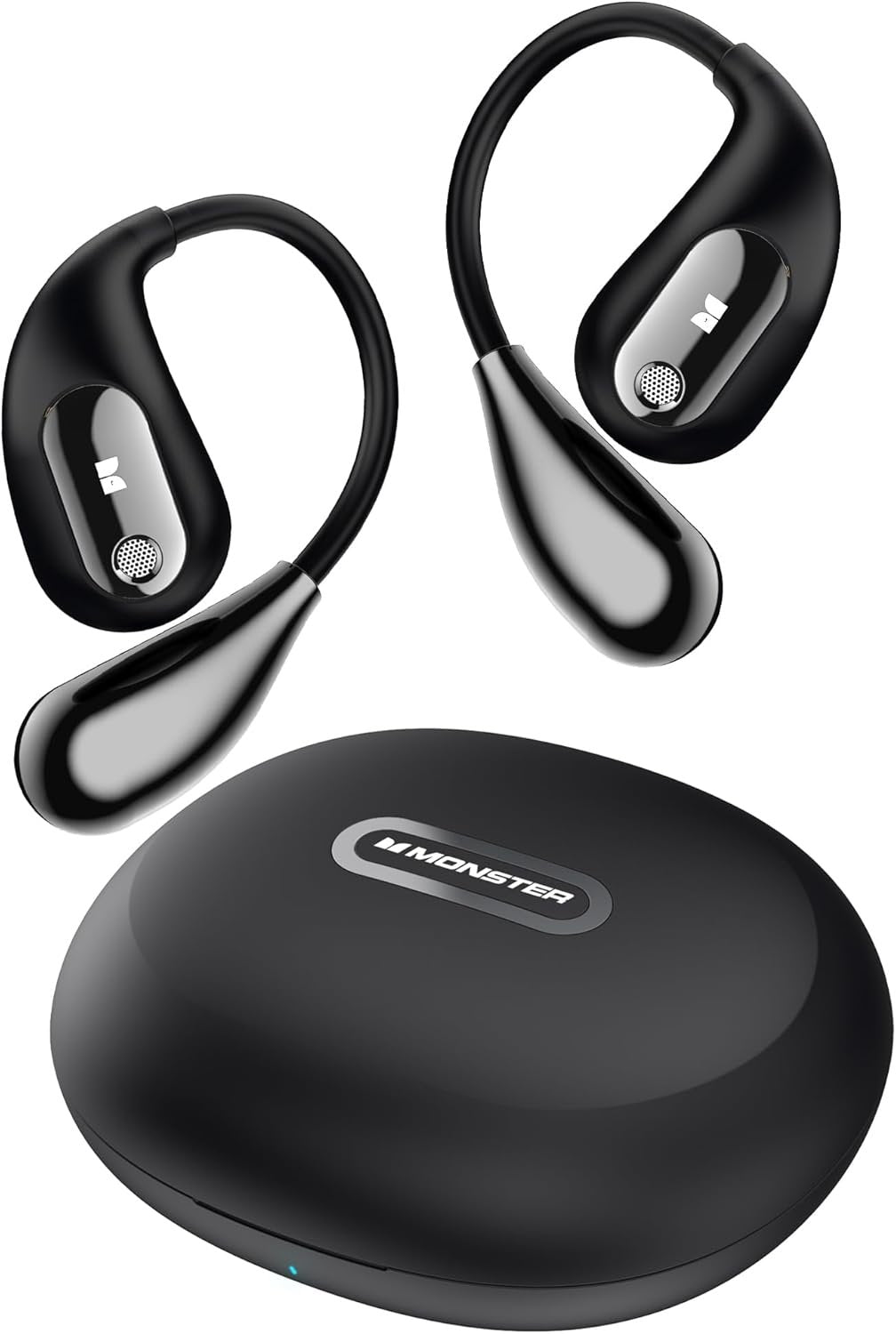 Monster Open Ear AC210 Headphones, Advanced Audio with Bluetooth 5.4, Wireless Headphones 30 Hours Playback, Type-C Charging, HD Voice Calls, Touch Controls, IPX5 Water Resistance – Black