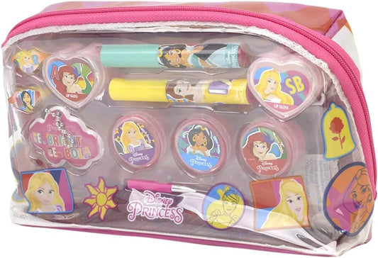 Markwins Princess Essential Makeup Bag - Disney Princess Makeup and Beauty Set for Girls in a Colourful Beautycase - with Fun Makeup and Accessories - Toys and Gift for Girls