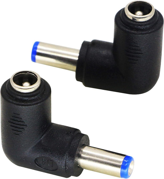 zdyCGTime 90 Degree Angle DC5.5x2.1mm Male to Female Adapter 5 Volt DC Barrel Power Jack Charging Cable Connector for Tablet (DC5.5x2.1mm)(2pack)