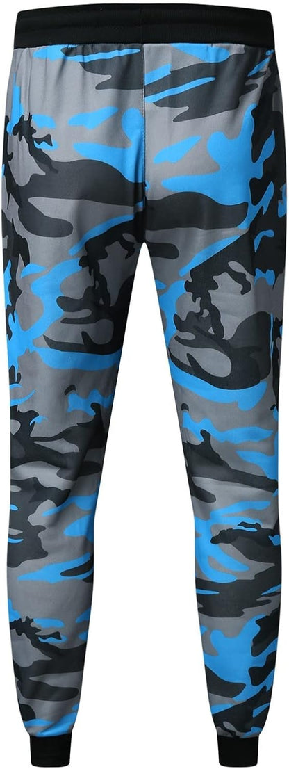 Tech Pant Pantaloni Fitness Casual Shot Uomo Sport Camouflage Jogging Stampa Pantaloni Uomo Pantaloni Running Pant, Blu, L
